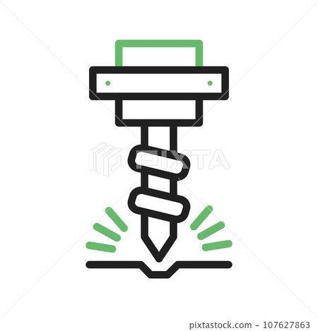 Drilling Machine icon vector image. 107627863