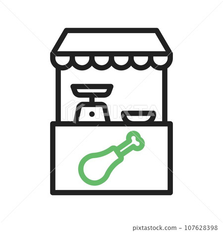 Chicken Shop icon vector image. 107628398