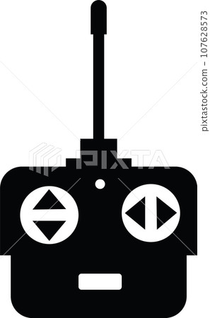Remote controller car icon. Remote controller for drone sign. fly and other devices and toys symbol. flat style. 107628573