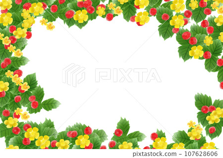 Hebiichigo flower and fruit card 3 107628606