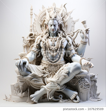 Shiva Hindu Deity Statue in Sacred Temple India, Generative Ai Shiva Hindu Deity Statue in Sacred Temple India, Generative Ai 107629589