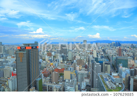 從大阪站前3號樓向東眺望大阪的景色 從大阪站前3號樓向東眺望大阪的景色 107629885