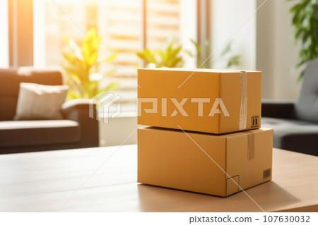 Parcel Arrival: Home Delivery Scene Parcel Arrival: Home Delivery Scene 107630032