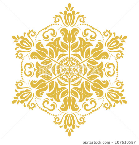 Damask Vector Background With Arabesques in Oriental Style Damask Vector Background With Arabesques in Oriental Style 107630587