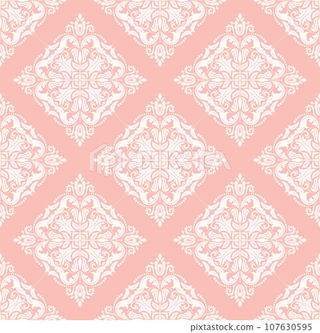 Classic Seamless Vector Fine Pattern With Arabesques 107630595