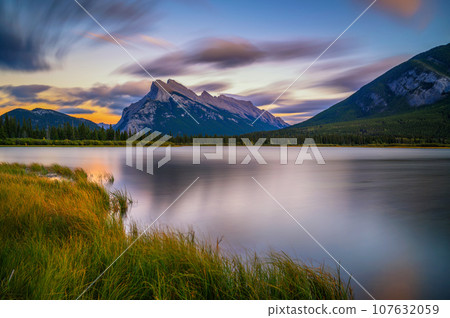 Sunset over Vermilion Lake in Banff National Park, Alberta, Canada Sunset over Vermilion Lake in Banff National Park, Alberta, Canada 107632059