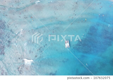 Aerial view of Waikiki Beach Aerial view of Waikiki Beach 107632075