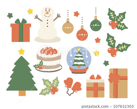 Christmas illustration set 107632303