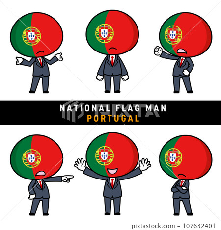 A character set that personifies the flag of Portugal 107632401