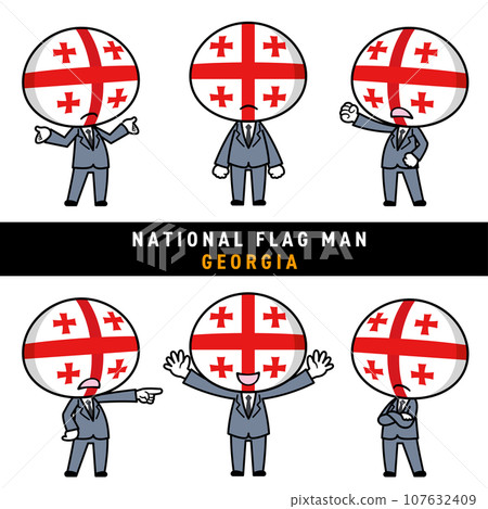 代表格魯吉亞國旗的字符集 代表格魯吉亞國旗的字符集 107632409