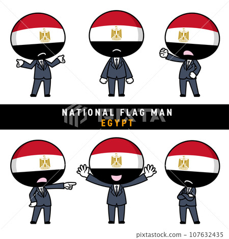 A character set that personifies the Egyptian flag 107632435