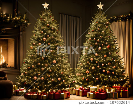 Cozy tree long shot dark Pantone . Cozy tree long shot dark Pantone . 107632614