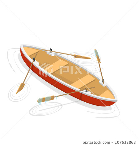 3D Isometric Flat Vector Set of Boats. Item 4 107632868