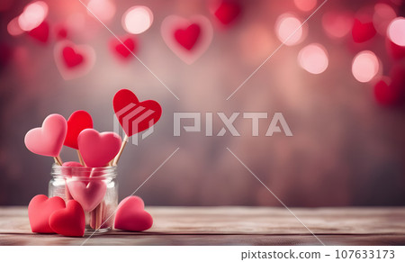 Valentine's Day love with hearts Valentine's Day love with hearts 107633173