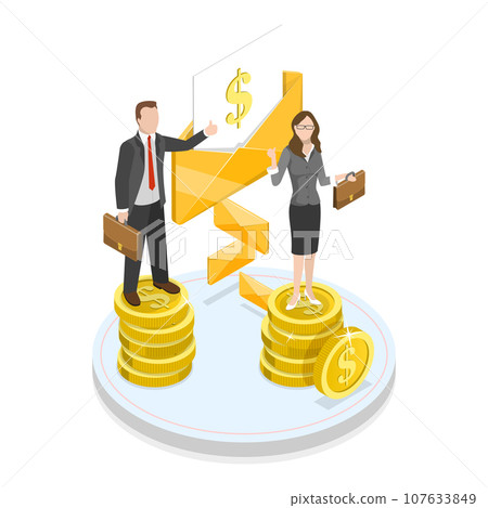 3D Isometric Flat Vector Illustration of Startup Funding. Item 2 107633849