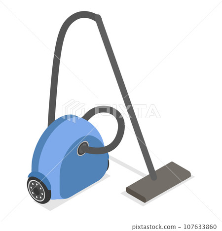3D Isometric Flat Vector Set of Vacuum Cleaners. Item 2 107633860