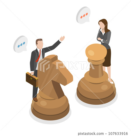 3D Isometric Flat Vector Illustration of Negotiation. Item 2 107633916