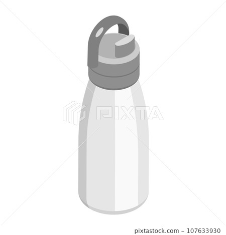 3D Isometric Flat Vector Set of Thermoses. Item 2 3D Isometric Flat Vector Set of Thermoses. Item 2 107633930