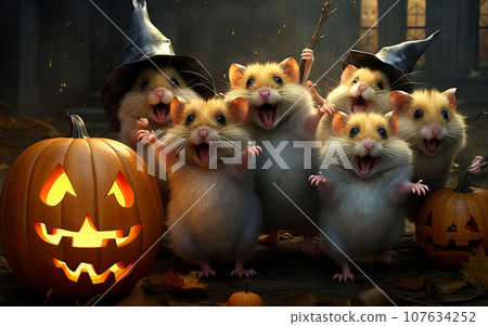 A Jungarian hamsters and Halloween A Jungarian hamsters and Halloween 107634252