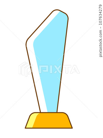 Glass trophy icon. Illustration of award for sports or corporate competitions. 107634279