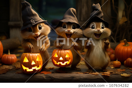 A chipmunks and Halloween A chipmunks and Halloween 107634282
