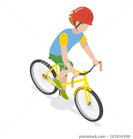 3D Isometric Flat Vector Illustration of Happy Children. Item 1 3D Isometric Flat Vector Illustration of Happy Children. Item 1 107634309