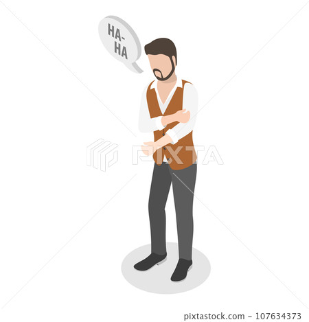 3D Isometric Flat Vector Illustration of Joke. Item 1 107634373