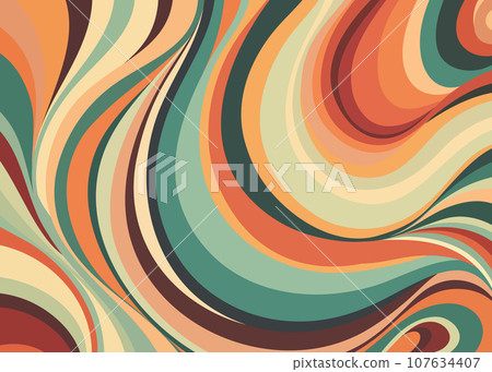 Retro background with colorful stripes. 107634407