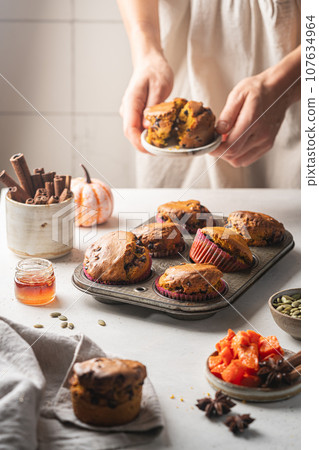 spicy pumpkin muffins spicy pumpkin muffins 107634964