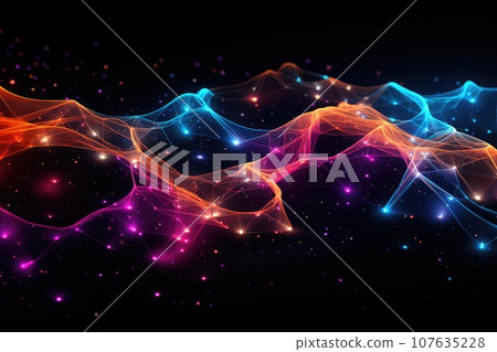 Neural Networks colourful creative on background, Generative AI Neural Networks colourful creative on background, Generative AI 107635228