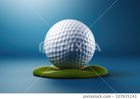 Golf ball on background, icon Generative AI Golf ball on background, icon Generative AI 107635243