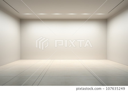 Empty Gallery Hall, minimal interior style. Generative AI Empty Gallery Hall, minimal interior style. Generative AI 107635249