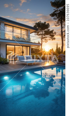 Luxury villa with a swimming pool Luxury villa with a swimming pool 107636695