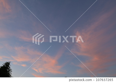 北斗市白州町，日出時的雲朵彷彿被刷子一掃而空 107637265