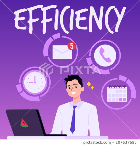 Busy manager or businessman with laptop writing notes, doing tasks calls messages, Efficiency multitasking vector poster Busy manager or businessman with laptop writing notes, doing tasks calls messages, Efficiency multitasking vector poster 107637683