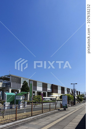 Kyushu Shinkansen Chikugofunagoya Station in Chikugo Regional Park on a sunny day 107638232