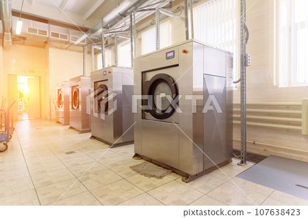 Industrial Washing in public shop, business and laundry Industrial Washing in public shop, business and laundry 107638423