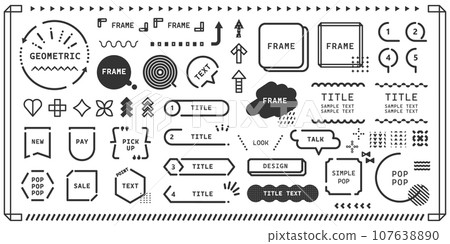 Geometric design set _ monotone vector design Geometric design set _ monotone vector design 107638890