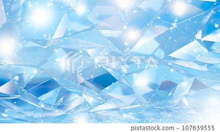 Blue jewel-like sparkling background "AI generated image" 107639555