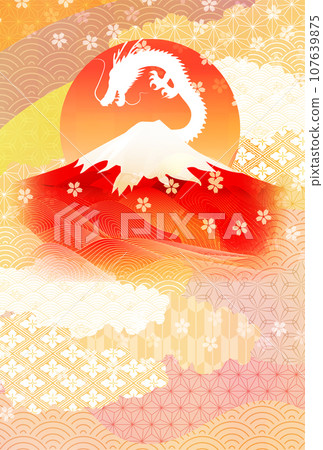 Dragon New Year's card zodiac background Dragon New Year's card zodiac background 107639875