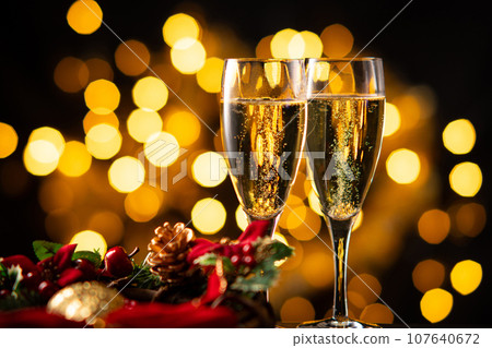 celebrate christmas with champagne celebrate christmas with champagne 107640672