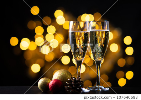 celebrate christmas with champagne celebrate christmas with champagne 107640688