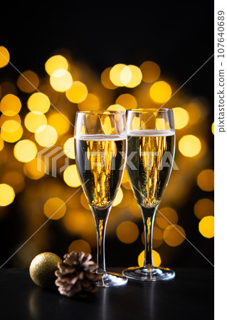 celebrate christmas with champagne celebrate christmas with champagne 107640689