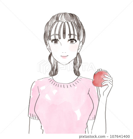 A woman with a wallet A woman with a wallet 107641400