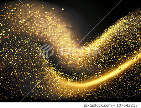 Gold leaf and black Japanese paper background Japanese style texture material Gold leaf and black Japanese paper background Japanese style texture material 107642215
