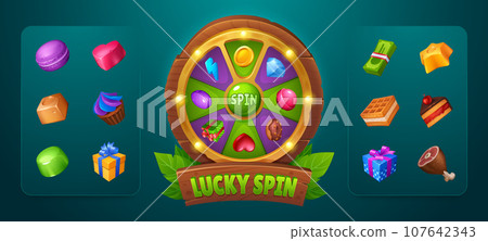 Spin game user interface design element. Spin game user interface design element. 107642343