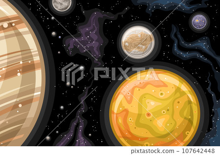 Vector Fantasy Space Chart 107642448