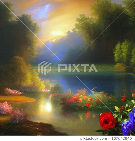 sunrise, sunup, morning glow 107642940