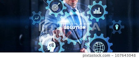 Solution for your business. Universal financial background 107643048