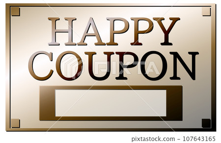 Stylish coupon illustration [Happy coupon] [With amount column] 107643165